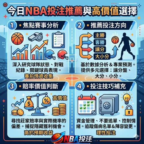 今日NBA投注推薦與高價值選擇